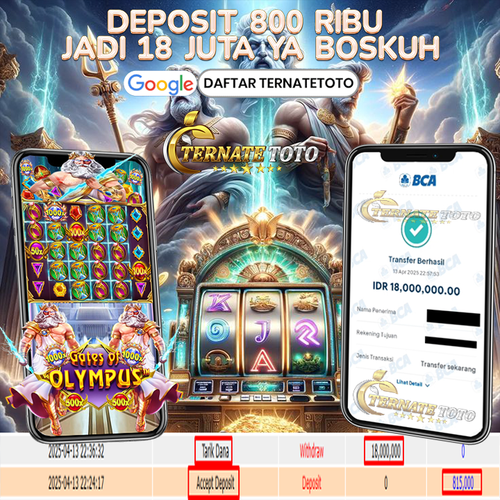 TERNATETOTO - MENANG GATES OF OLYMPUS Rp. 18,000,000,-